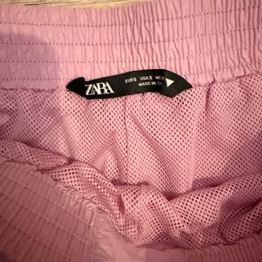 Zara high waisted, running jogging windbreaker shorts